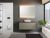 Modernes Badezimmer mit Geberit ONE Waschtisch und beleuchtetem Spiegelschrank in elegantem Design.